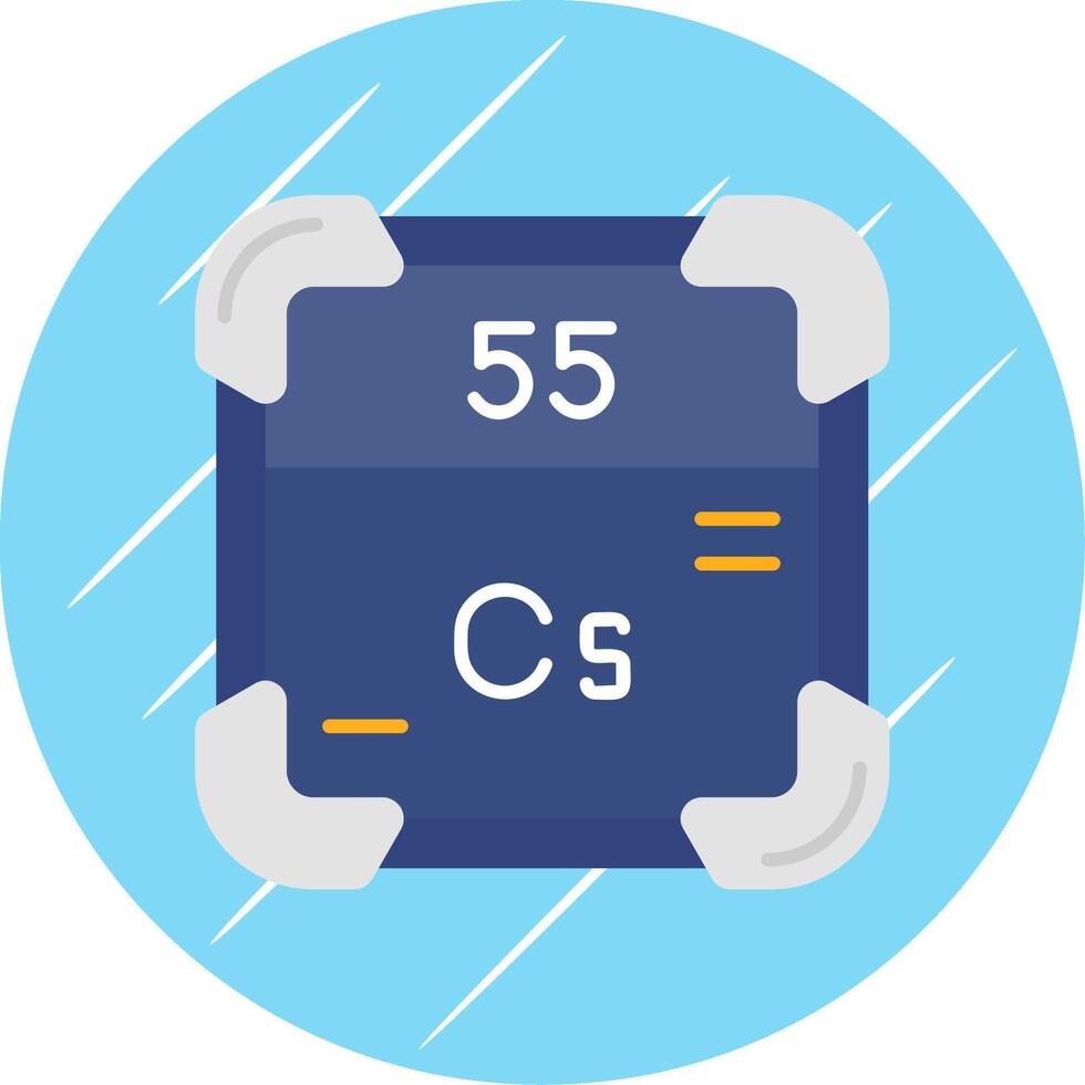 césium plat bleu cercle icône vecteur