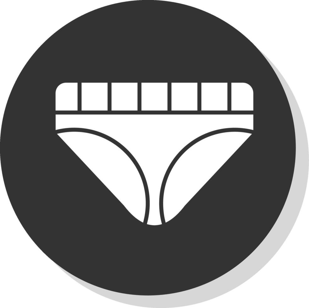 sous-vêtements glyphe gris cercle icône vecteur