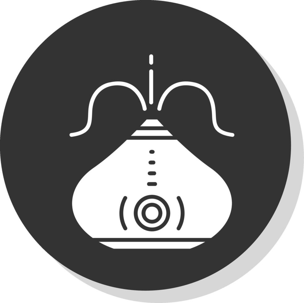 humidificateur glyphe gris cercle icône vecteur