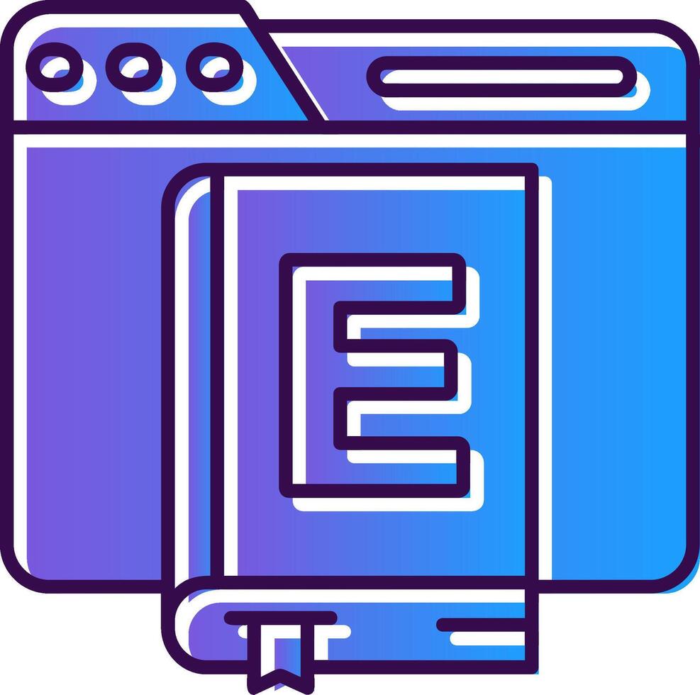 ebook pente rempli icône vecteur