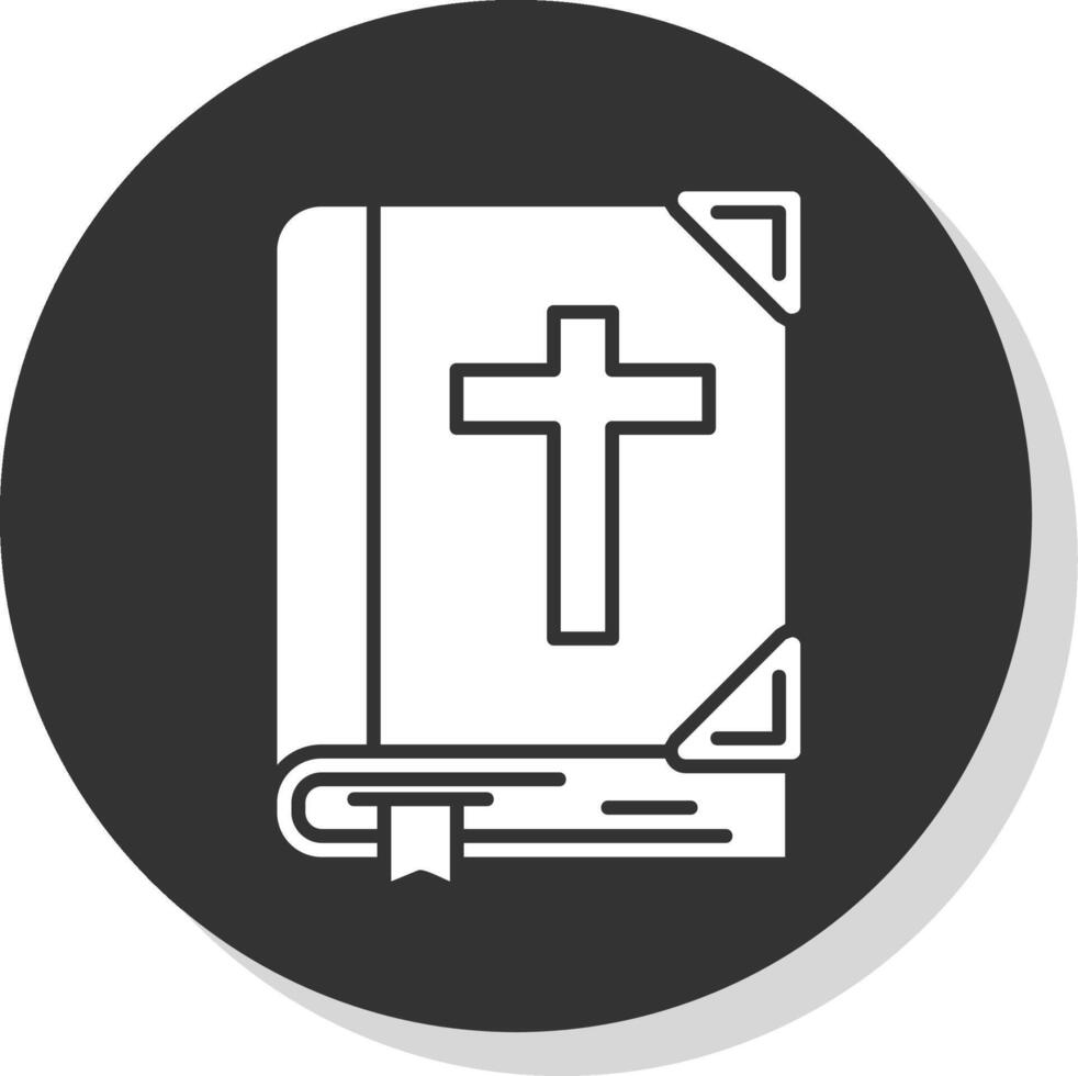 Bible glyphe gris cercle icône vecteur