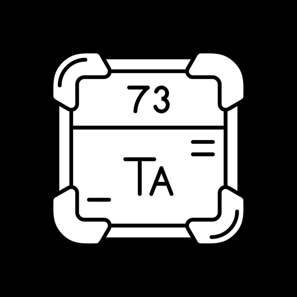 tantale glyphe inversé icône vecteur