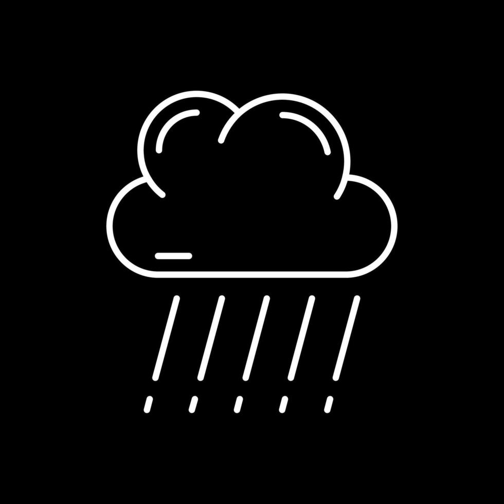 icône inversée de la ligne de pluie vecteur