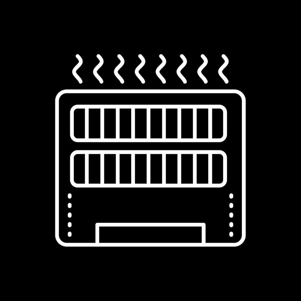 icône inversée de la ligne de chauffage vecteur