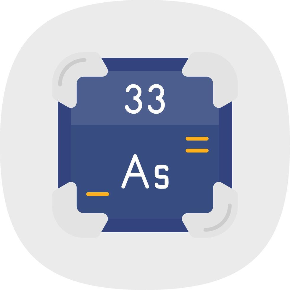 arsenic plat courbe icône vecteur