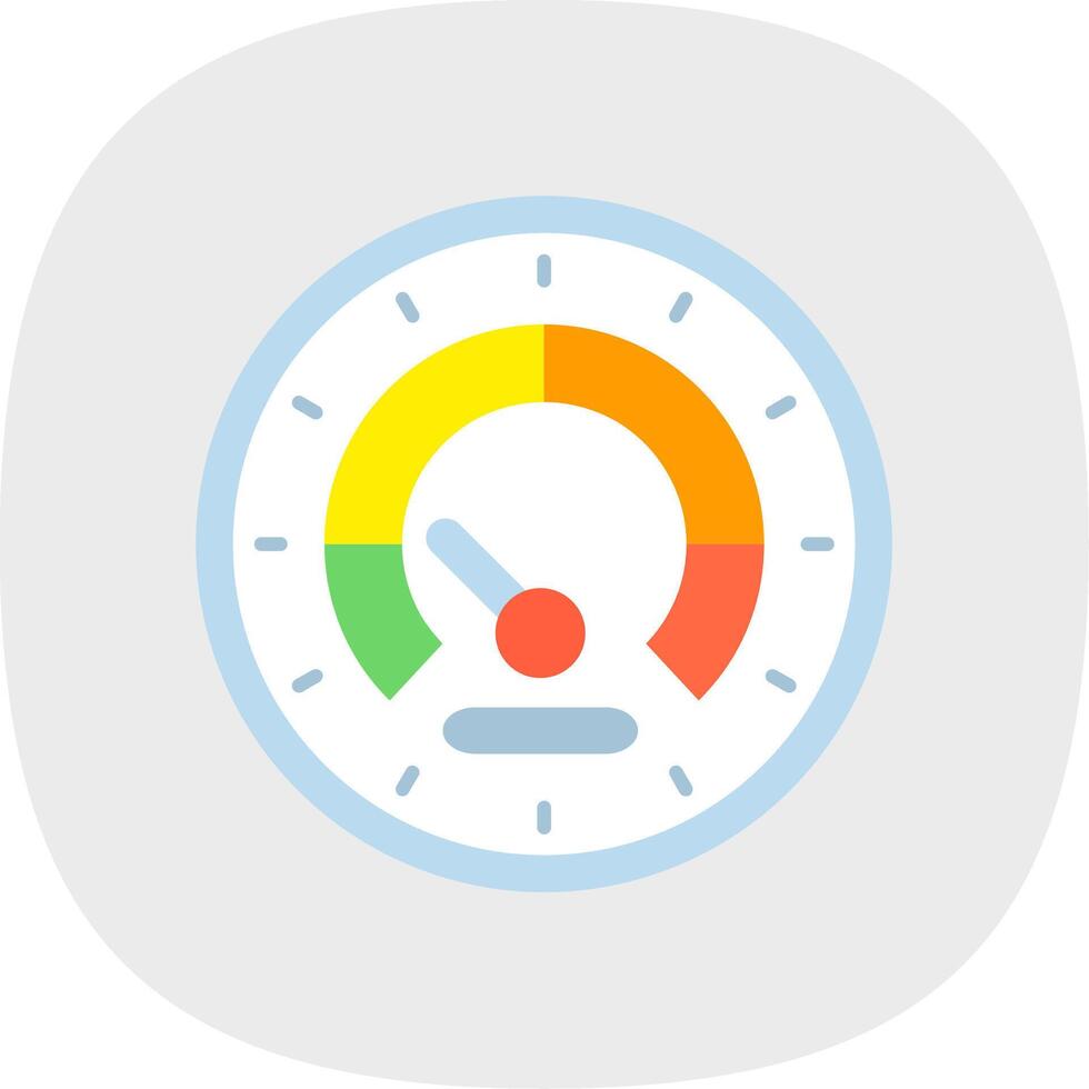 compteur de vitesse plat courbe icône vecteur