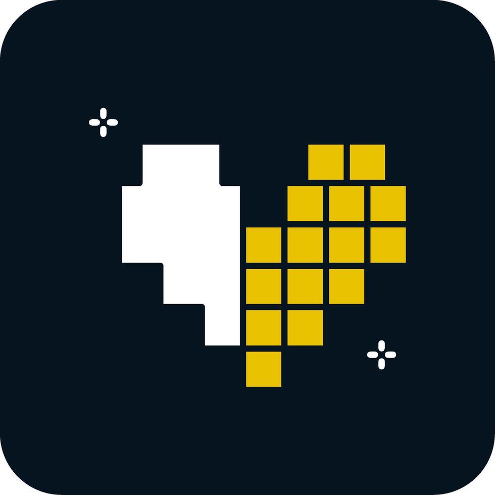 icône de deux couleurs de glyphe de pixel vecteur