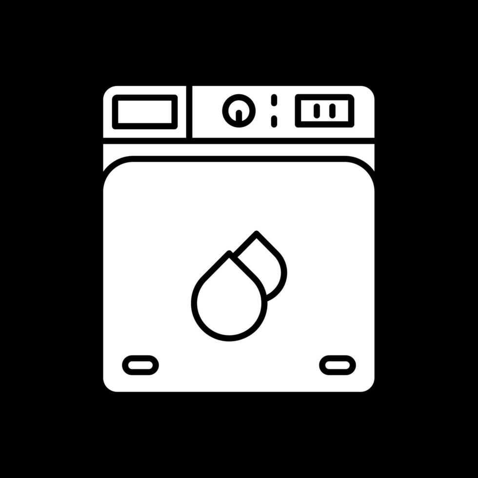 icône inversée de glyphe de blanchisserie vecteur