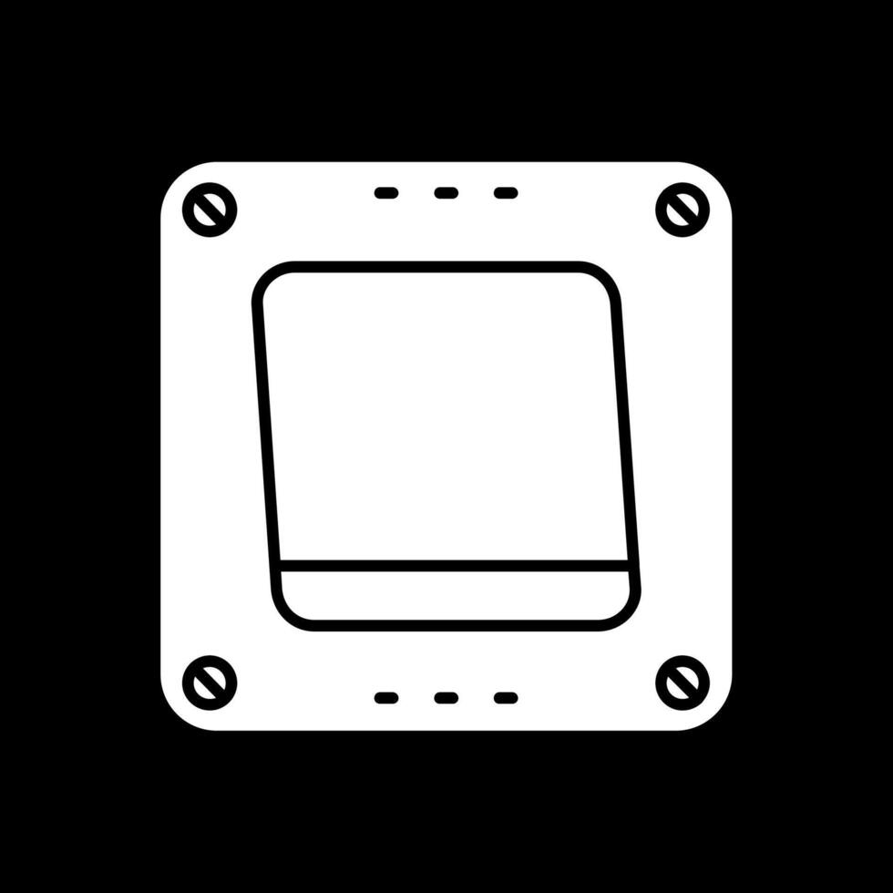 commutateur glyphe inversé icône vecteur