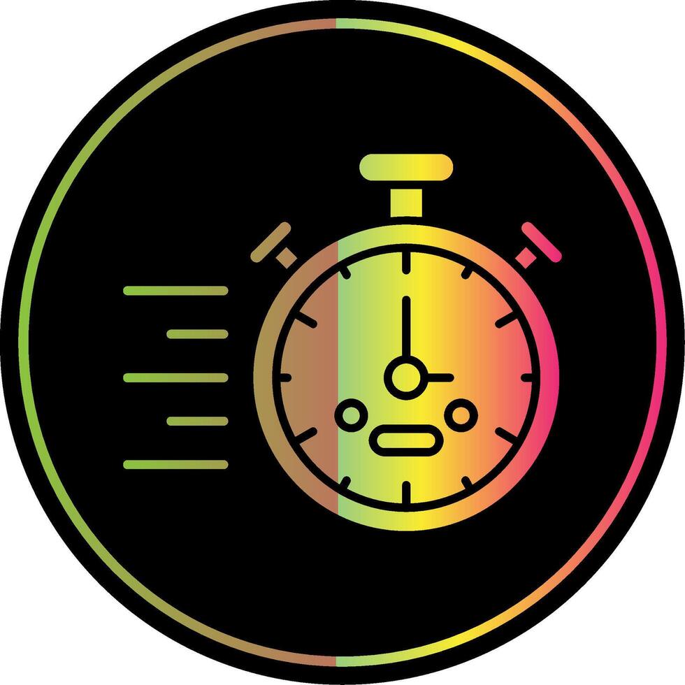 chronomètre glyphe dû Couleur icône vecteur