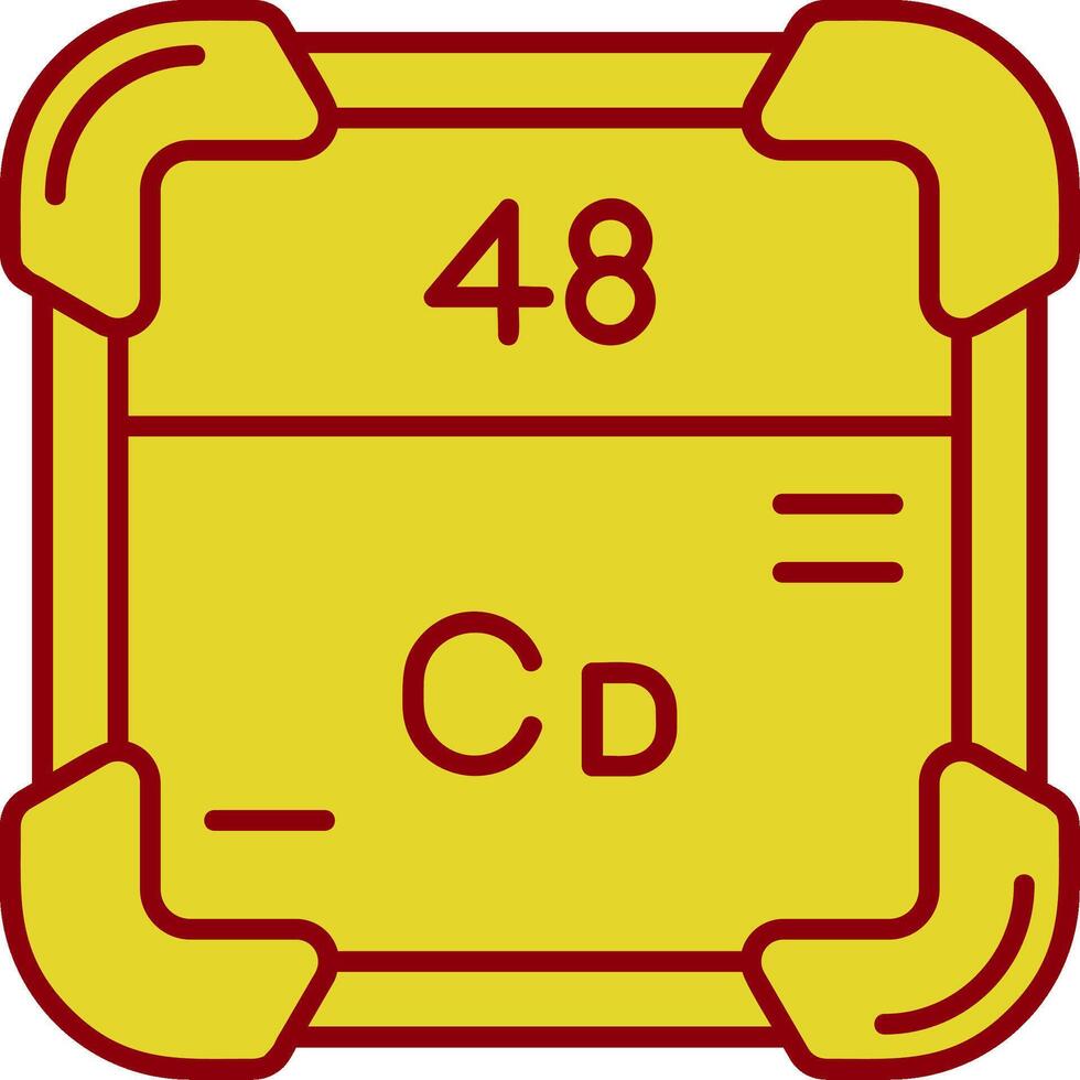 cadmium ancien icône vecteur