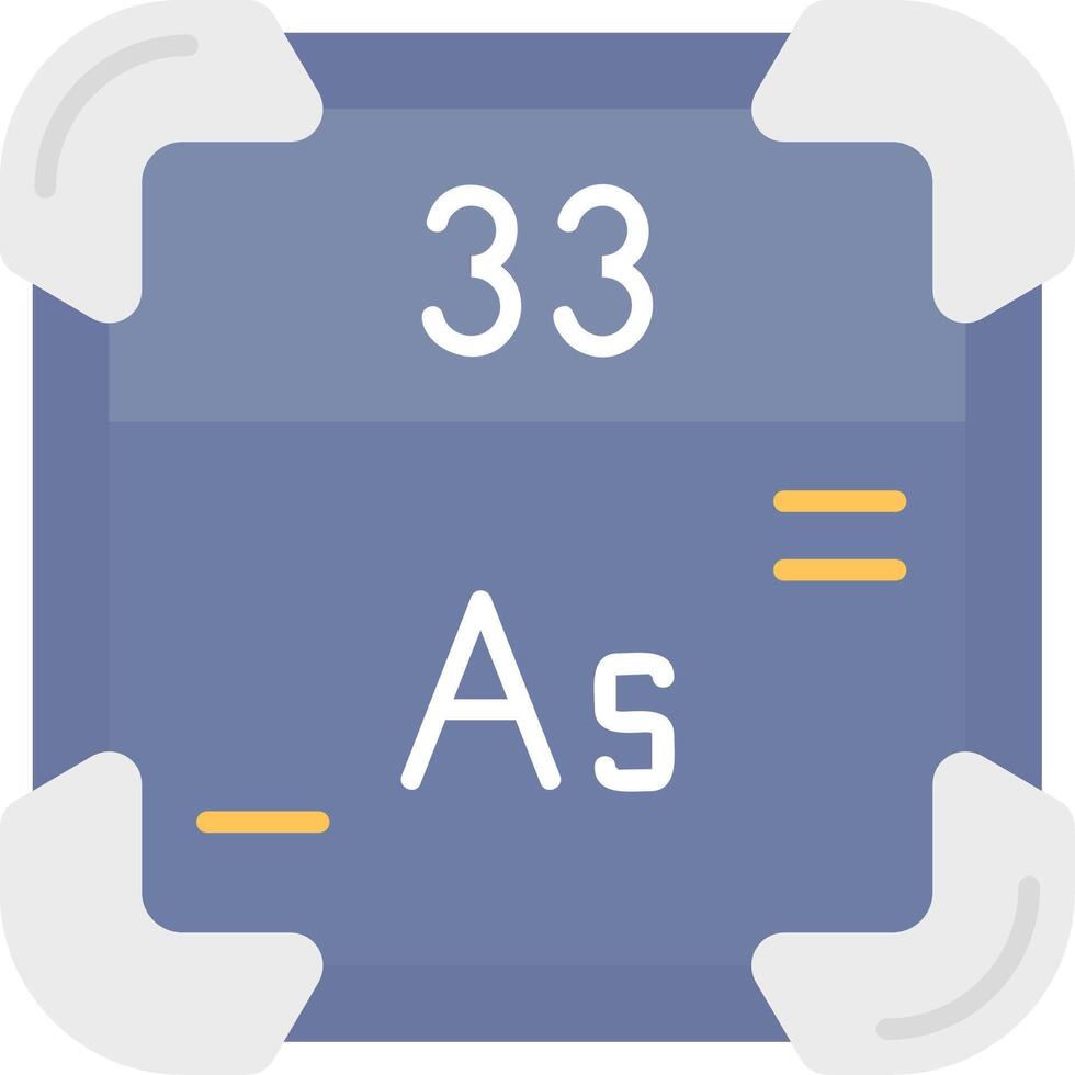 arsenic plat lumière icône vecteur
