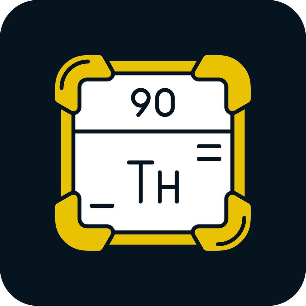 thorium glyphe deux Couleur icône vecteur