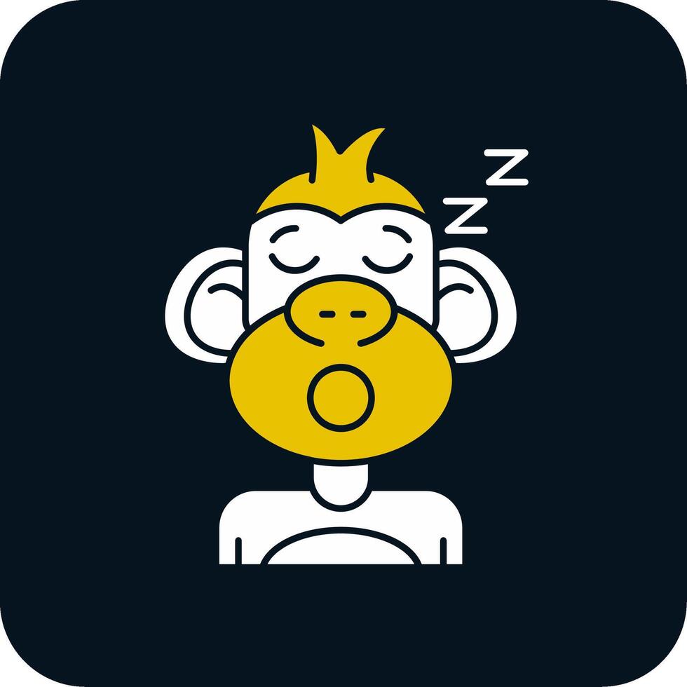 icône de deux couleurs de glyphe de sommeil vecteur