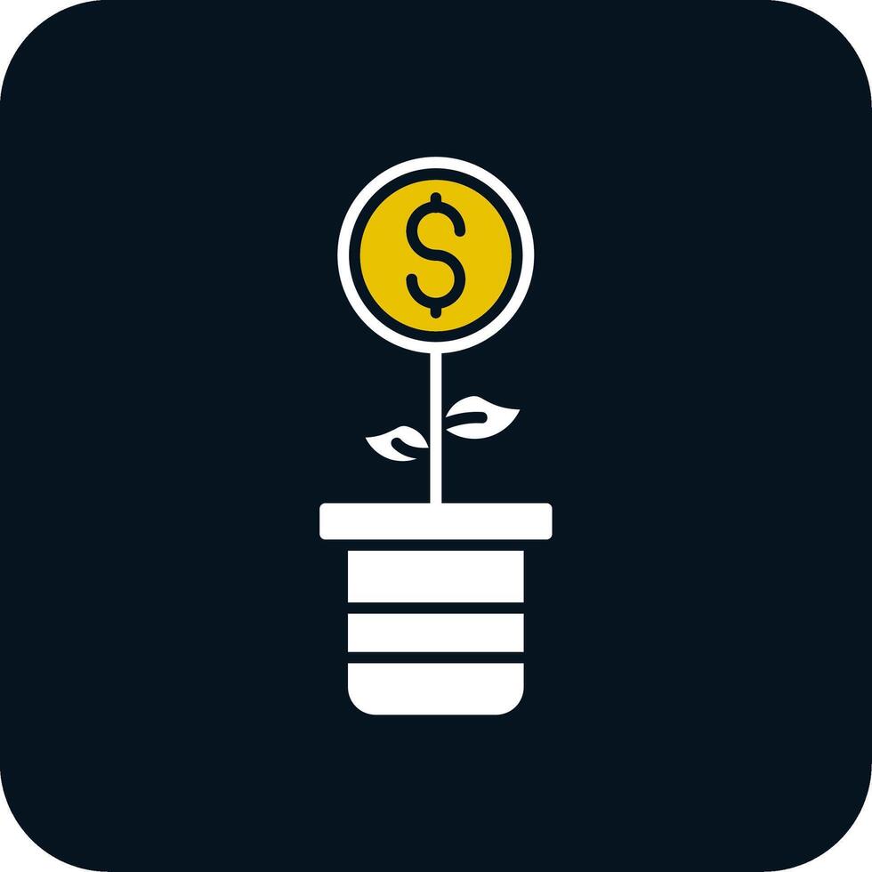 icône de deux couleurs de glyphe d'investissement vecteur