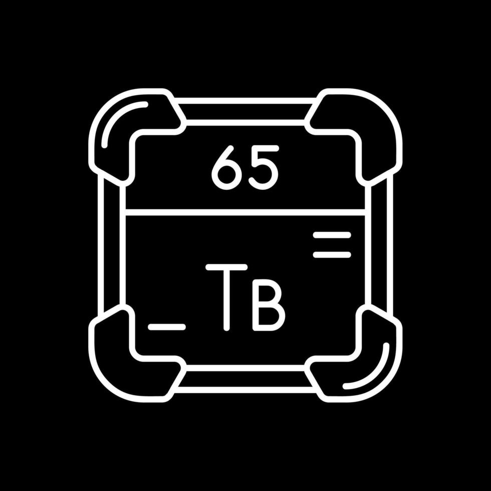 terbium ligne inversé icône vecteur