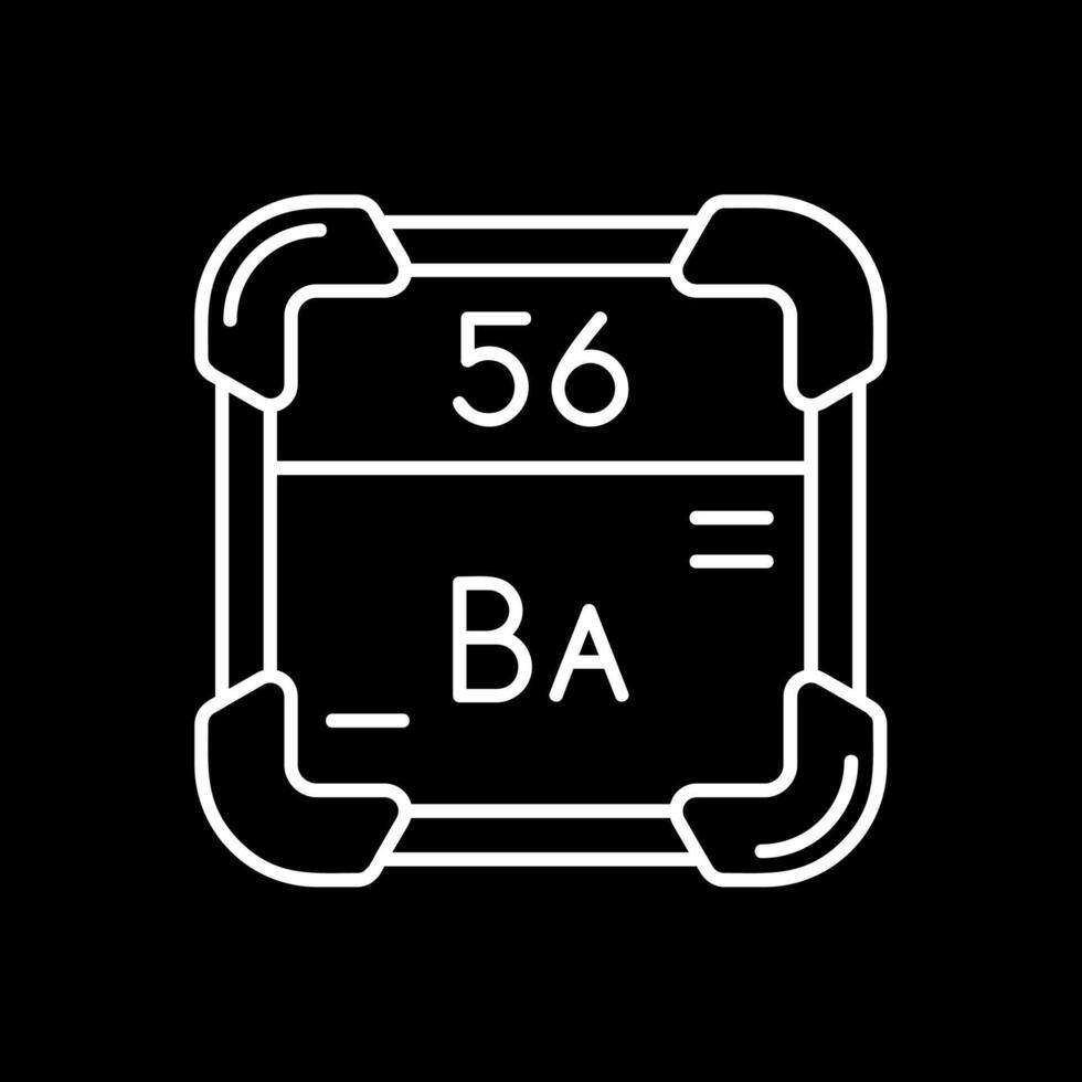 baryum ligne inversé icône vecteur