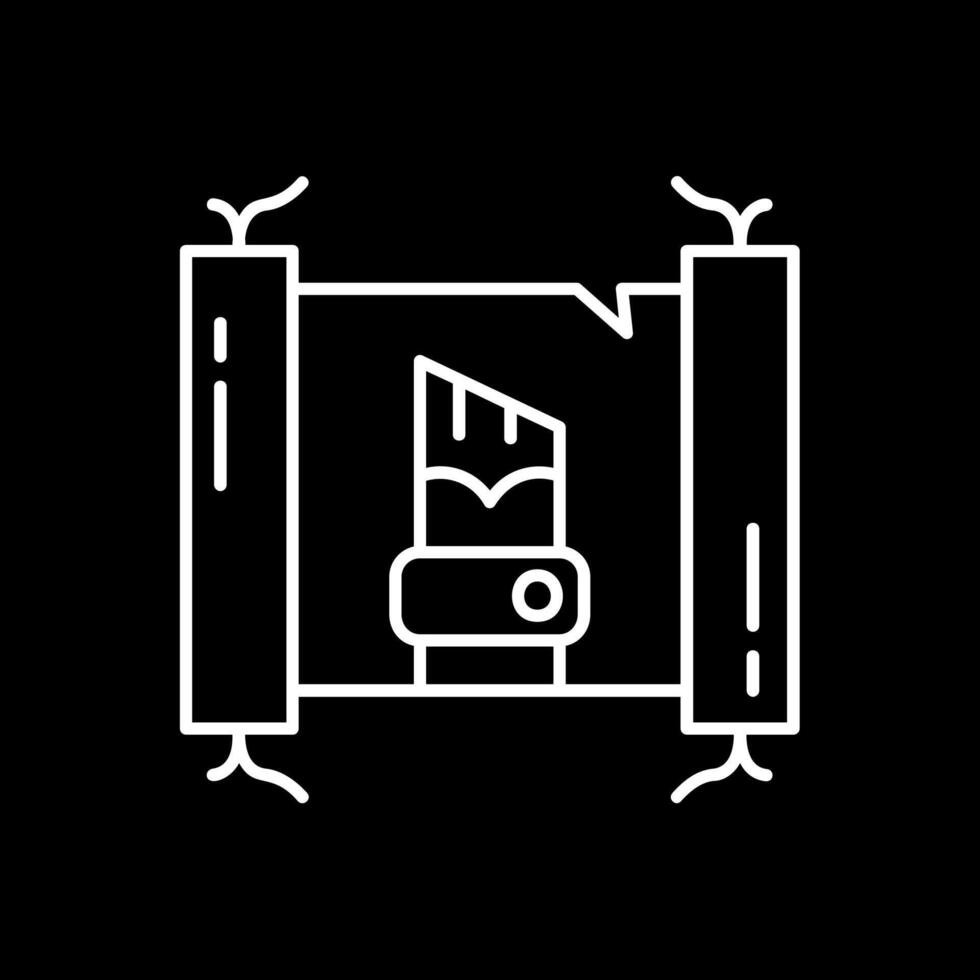 caligraphie ligne inversé icône vecteur