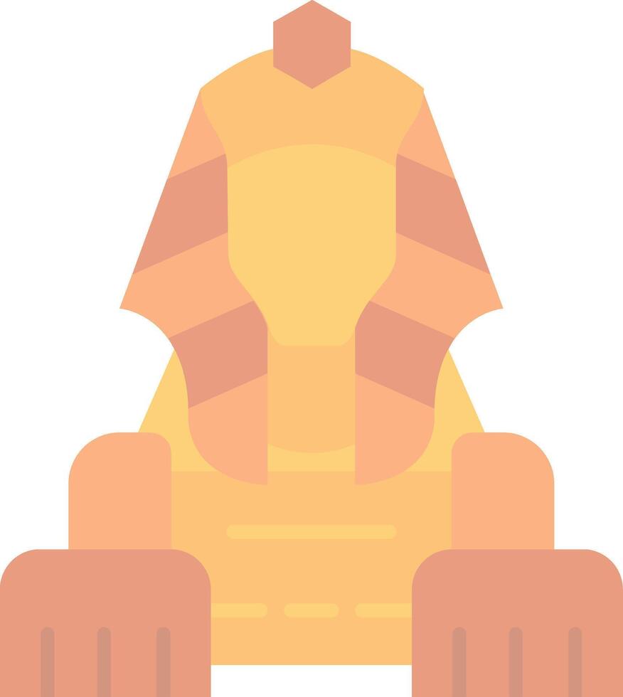 sphinx plat lumière icône vecteur