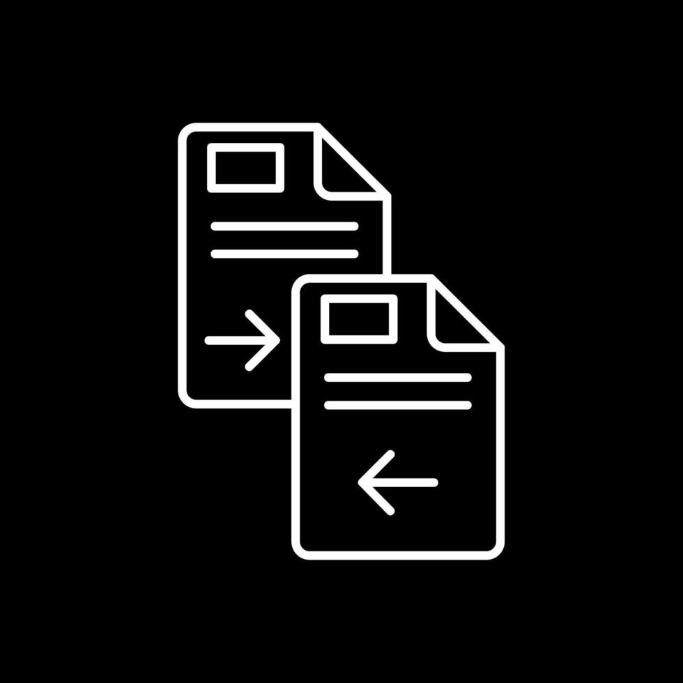 copier l'icône de la ligne inversée vecteur