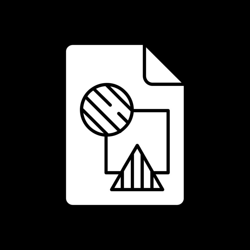 icône inversée de glyphe de fichier vecteur