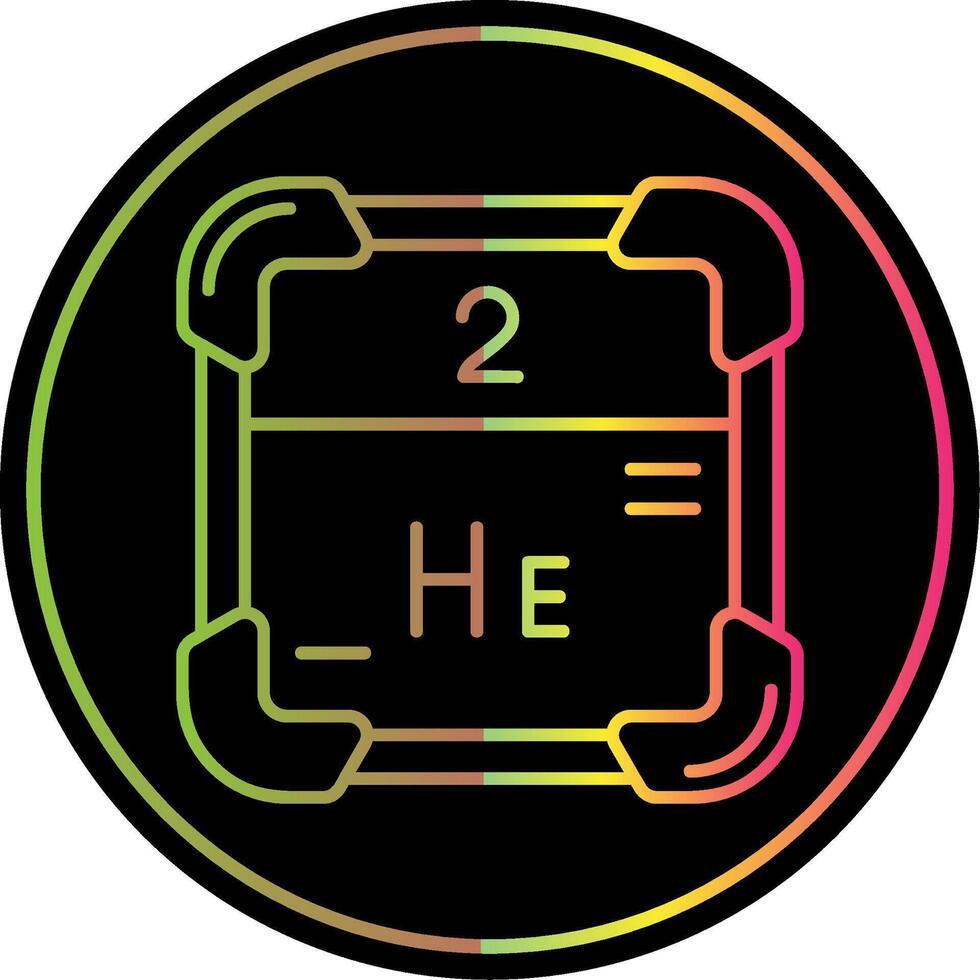 hélium ligne pente dû Couleur icône vecteur