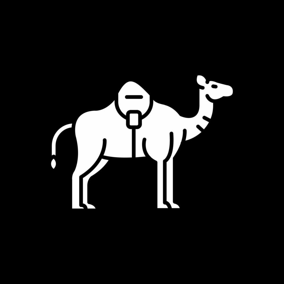 icône inversée de glyphe de chameau vecteur