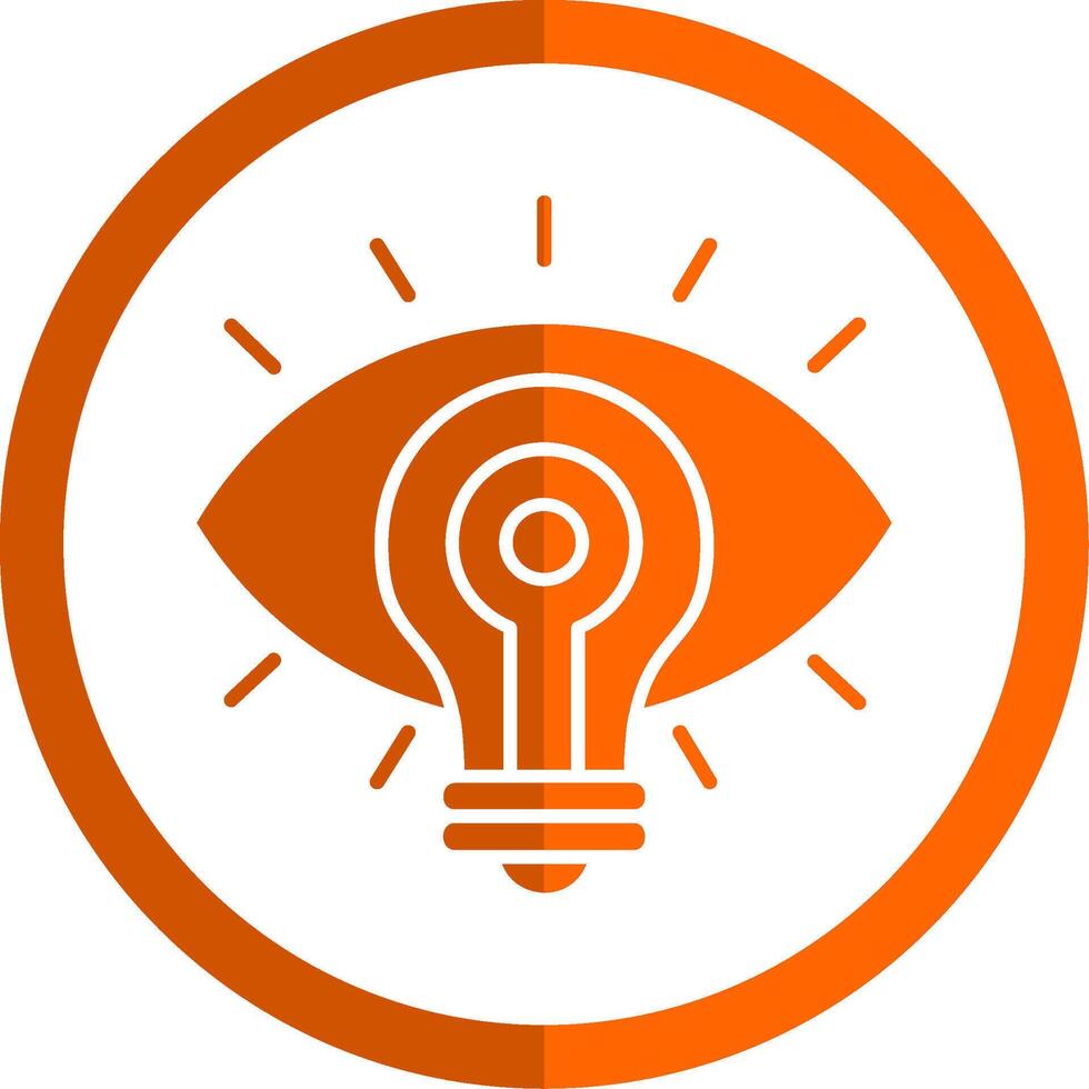 vision glyphe Orange cercle icône vecteur