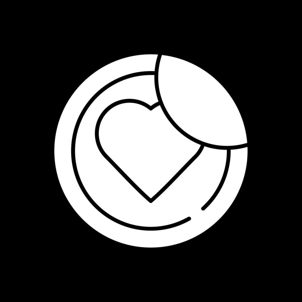 icône inversée de glyphe d'autocollant vecteur
