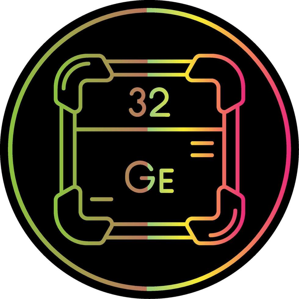 germanium ligne pente dû Couleur icône vecteur