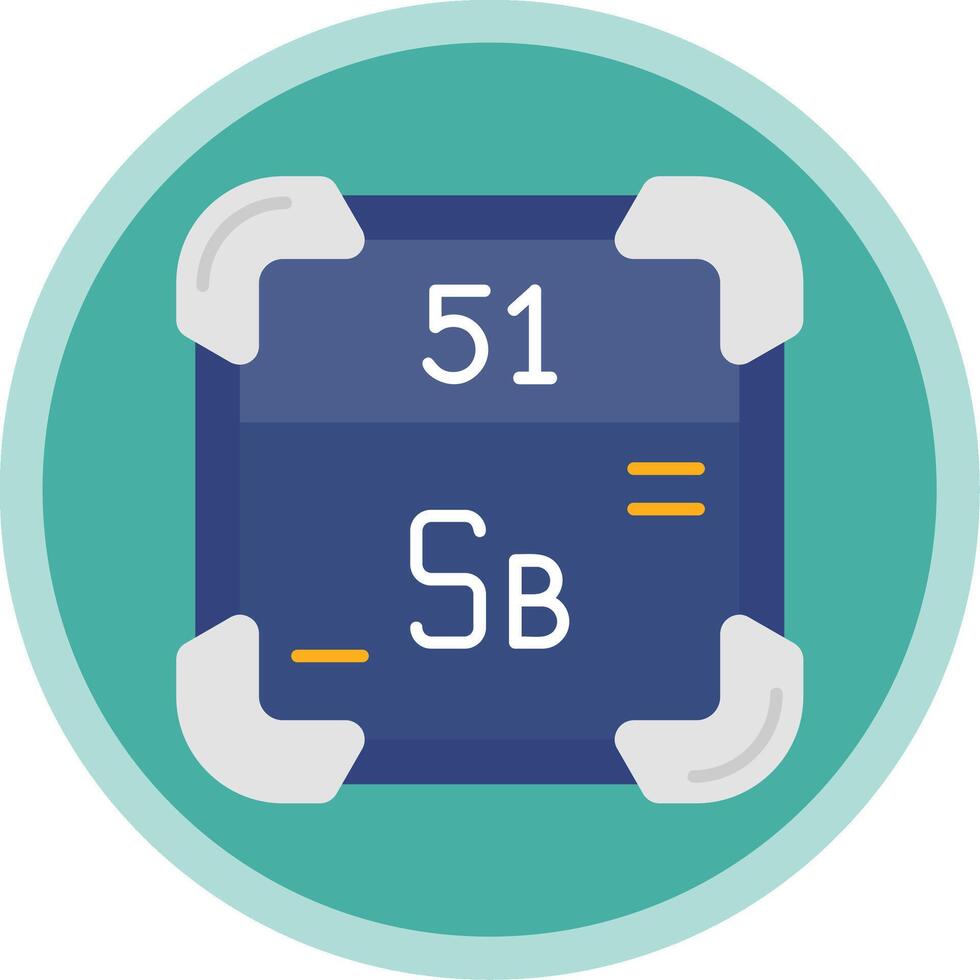 antimoine plat multi cercle icône vecteur