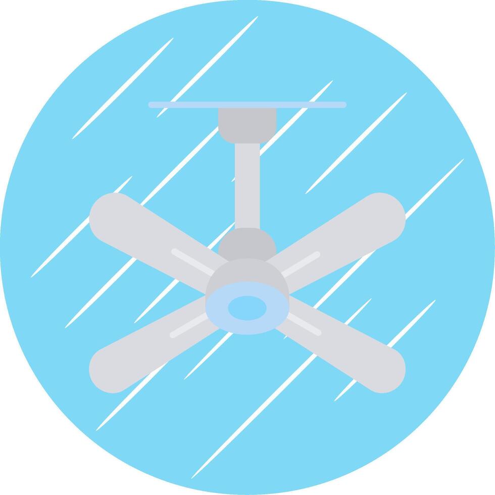 ventilateur plat bleu cercle icône vecteur