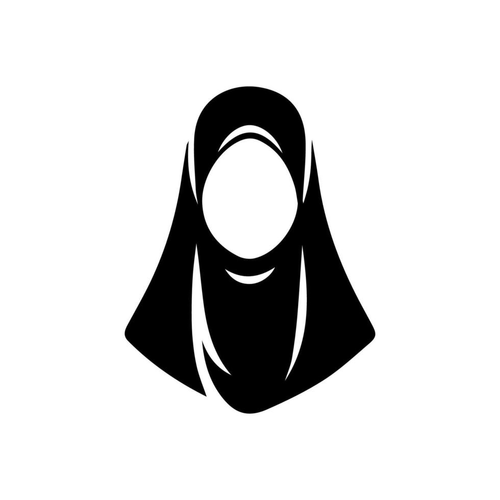 modèle de logo vectoriel femmes hijab beauté