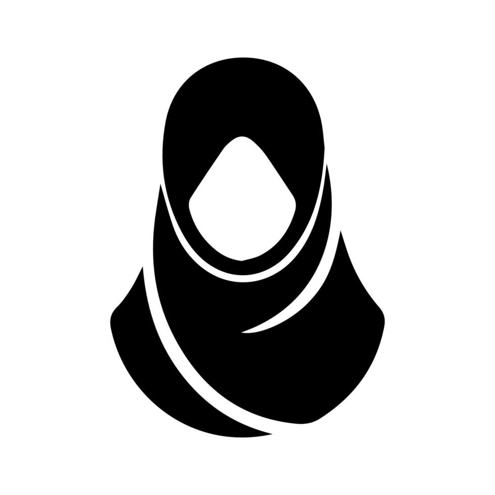 modèle de logo vectoriel femmes hijab beauté