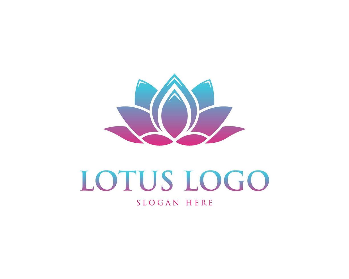 abstrait lotus fleur logo conception concept vecteur modèle.