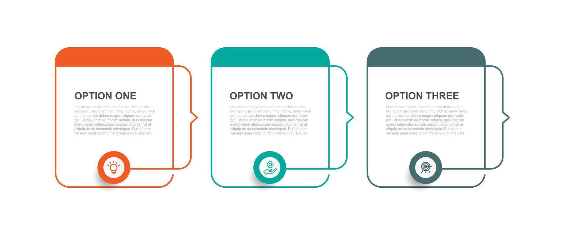 vecteur modèle infographie avec 3 étape processus ou option