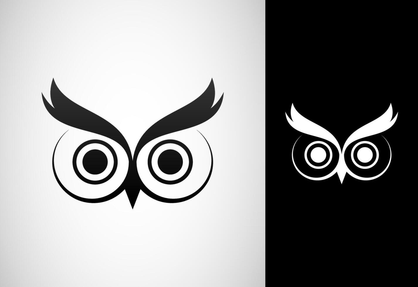 hibou logo conception vecteur illustration. hibou yeux logo