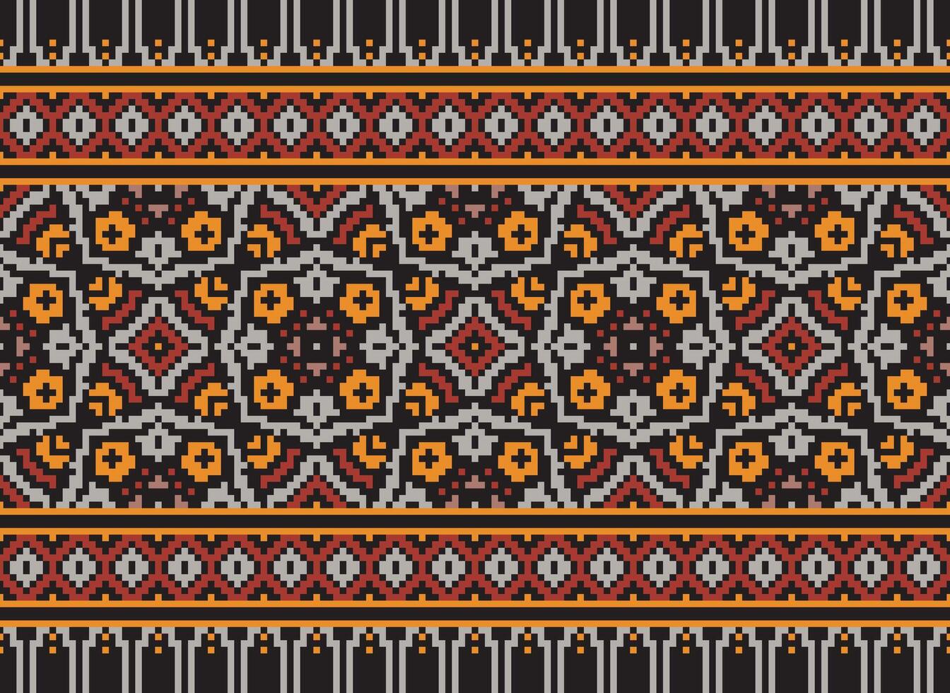 africain traverser point broderie sur arrière-plan.géométrique ethnique Oriental sans couture modèle traditionnel.aztèque style abstrait vecteur illustration.design pour texture, tissu, vêtements, emballage, tapis.