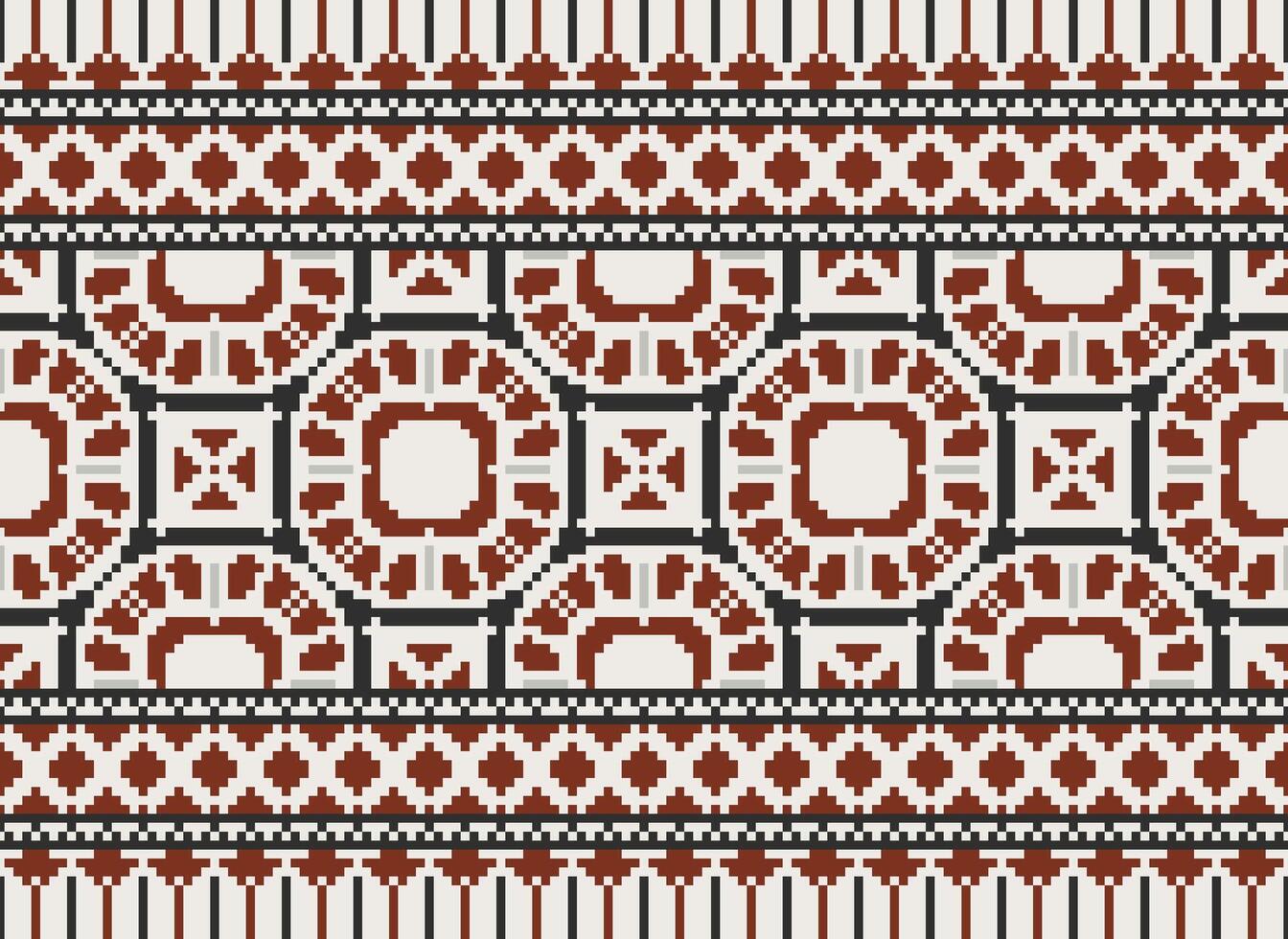 africain traverser point broderie sur arrière-plan.géométrique ethnique Oriental sans couture modèle traditionnel.aztèque style abstrait vecteur illustration.design pour texture, tissu, vêtements, emballage, tapis.