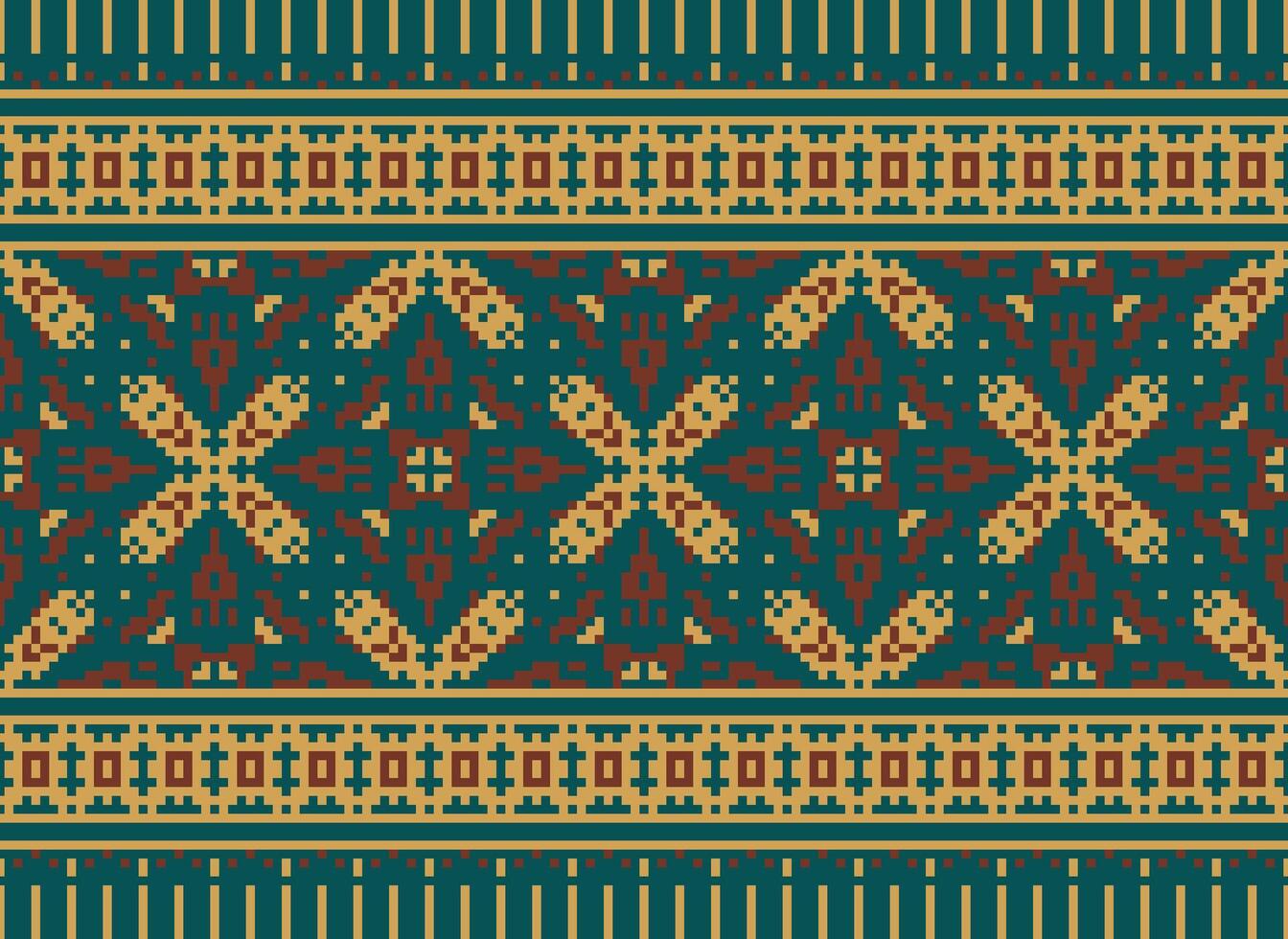 africain traverser point broderie sur arrière-plan.géométrique ethnique Oriental sans couture modèle traditionnel.aztèque style abstrait vecteur illustration.design pour texture, tissu, vêtements, emballage, tapis.