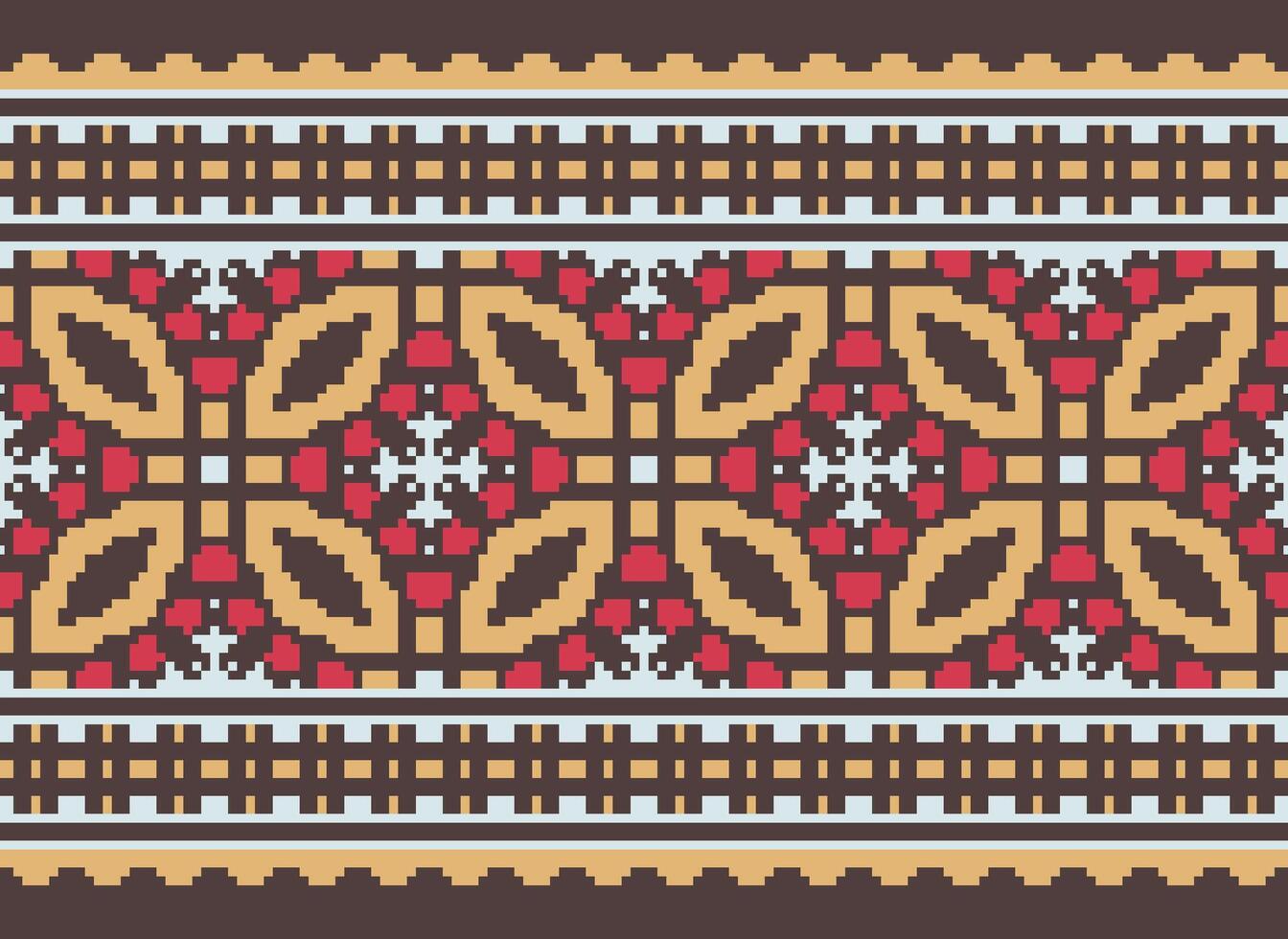 pixel ethnique modèle vecteur Contexte. sans couture modèle traditionnel, conception pour arrière-plan, fond d'écran, batique, tissu, tapis, vêtements, emballage, et textile.ethnique modèle vecteur illustration.