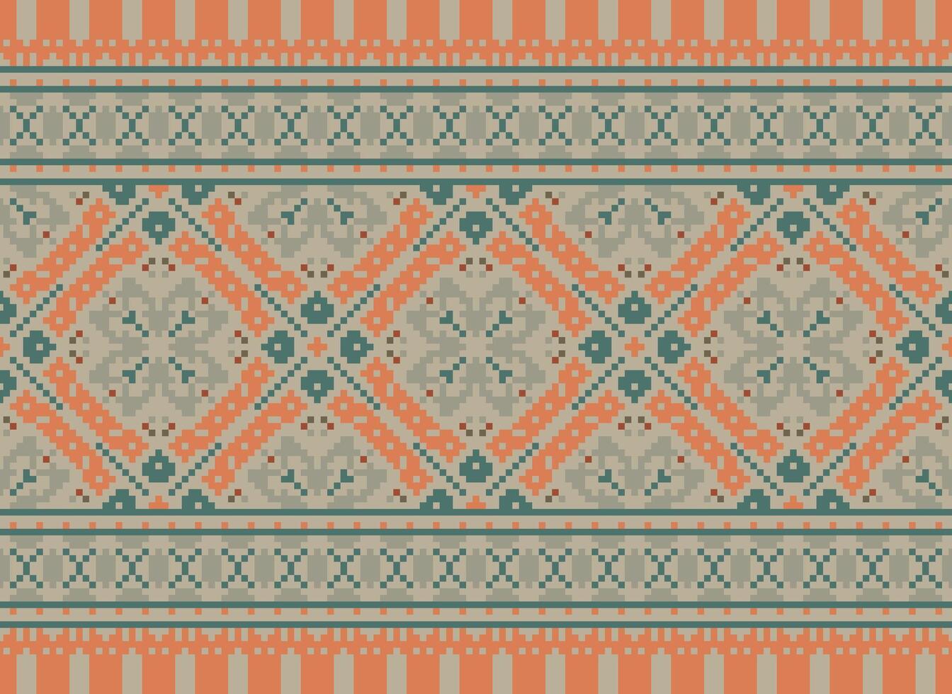 pixel ethnique modèle vecteur Contexte. sans couture modèle traditionnel, conception pour arrière-plan, fond d'écran, batique, tissu, tapis, vêtements, emballage, et textile.ethnique modèle vecteur illustration.