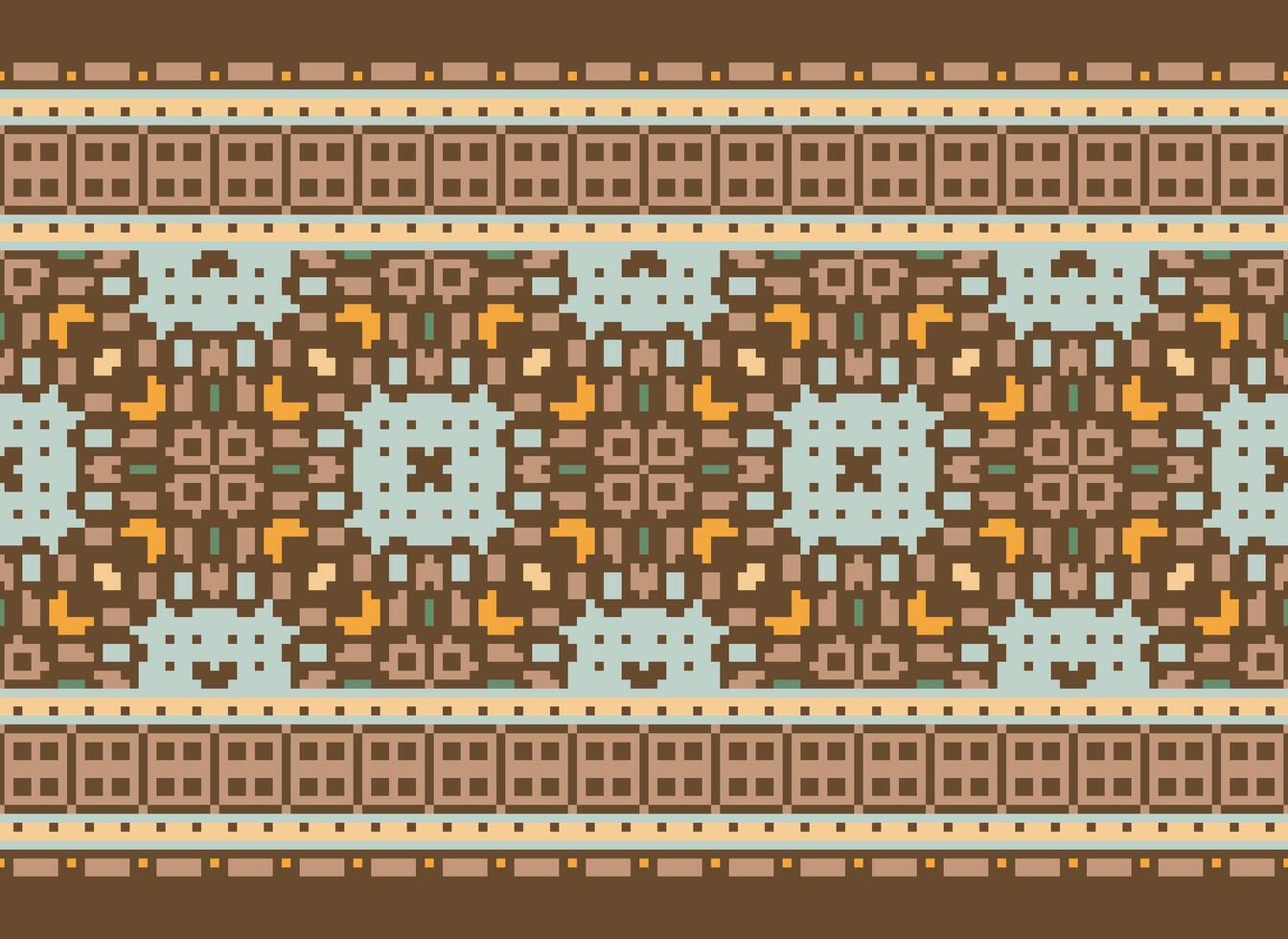 pixel ethnique modèle vecteur Contexte. sans couture modèle traditionnel, conception pour arrière-plan, fond d'écran, batique, tissu, tapis, vêtements, emballage, et textile.ethnique modèle vecteur illustration.