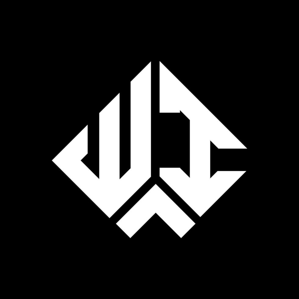 création de logo de lettre wi sur fond noir. concept de logo de lettre initiales créatives wi. conception de lettre wi. vecteur