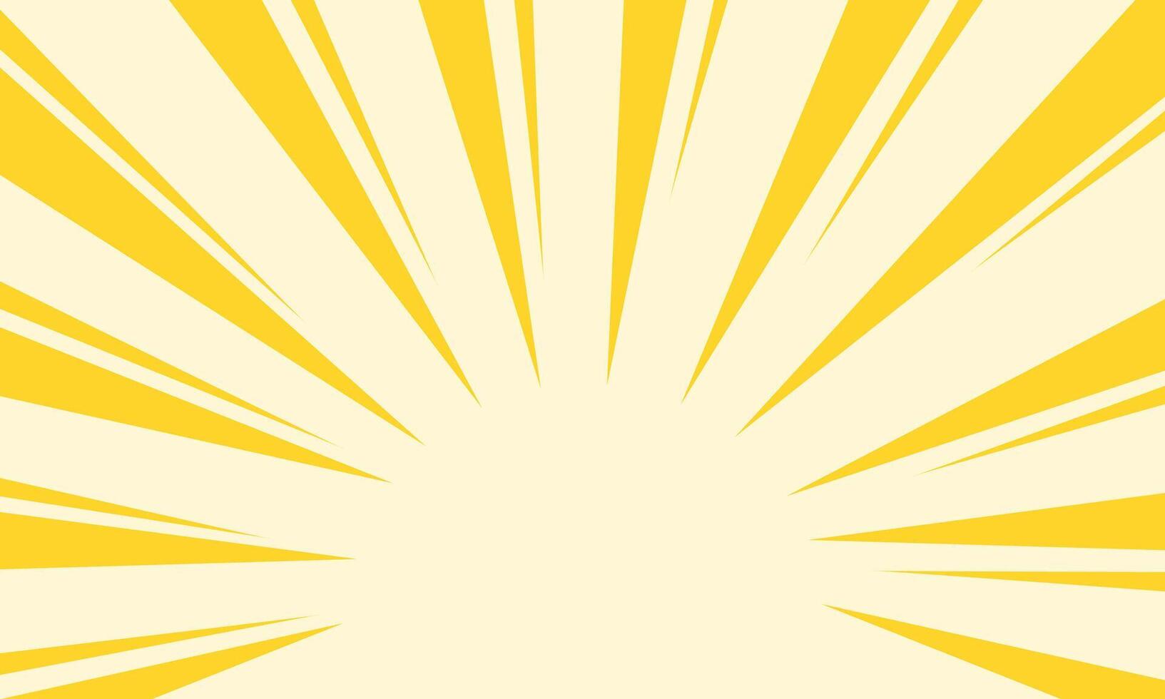 une Jaune sunburst Contexte avec une blanc Soleil vecteur