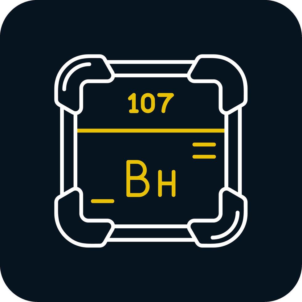 bohrium ligne Jaune blanc icône vecteur