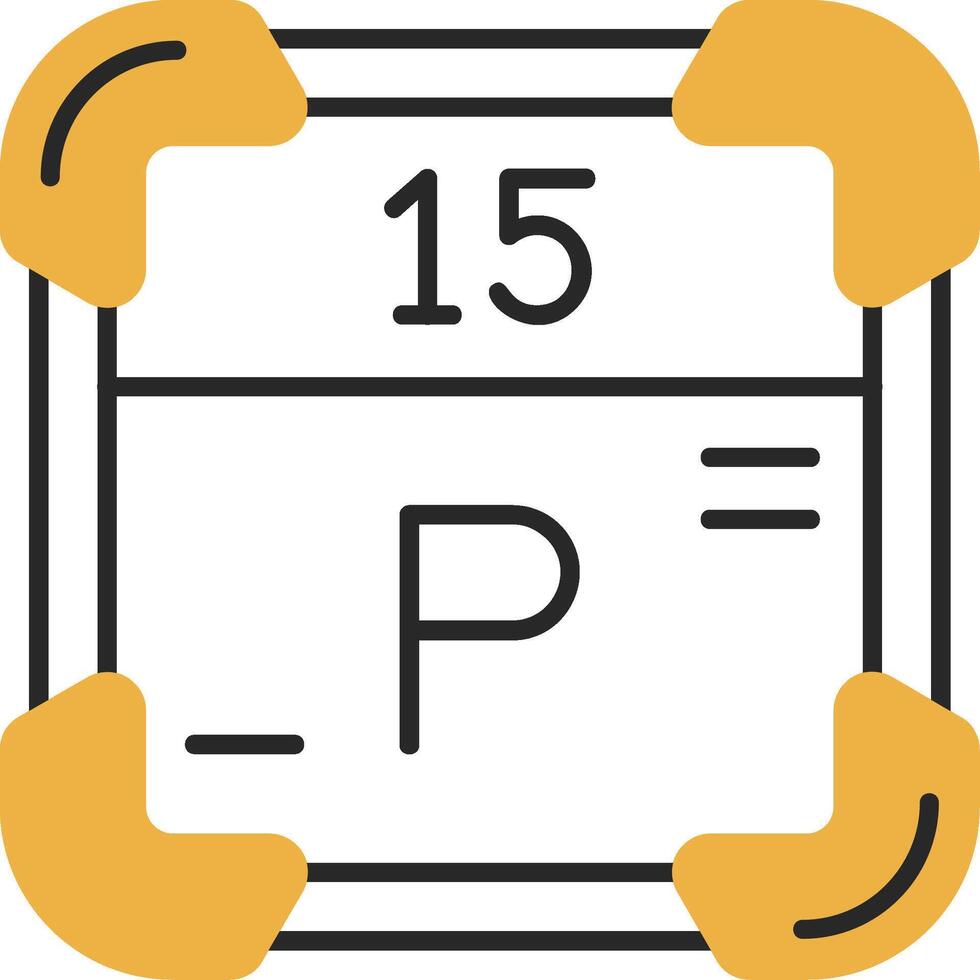 phosphore écorché rempli icône vecteur