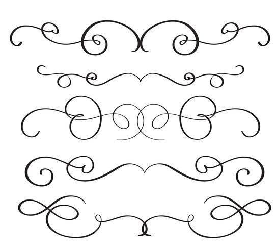 calligraphie d&#39;art s&#39;épanouir de verticilles décoratives vintage pour la conception. Illustration vectorielle EPS10 vecteur