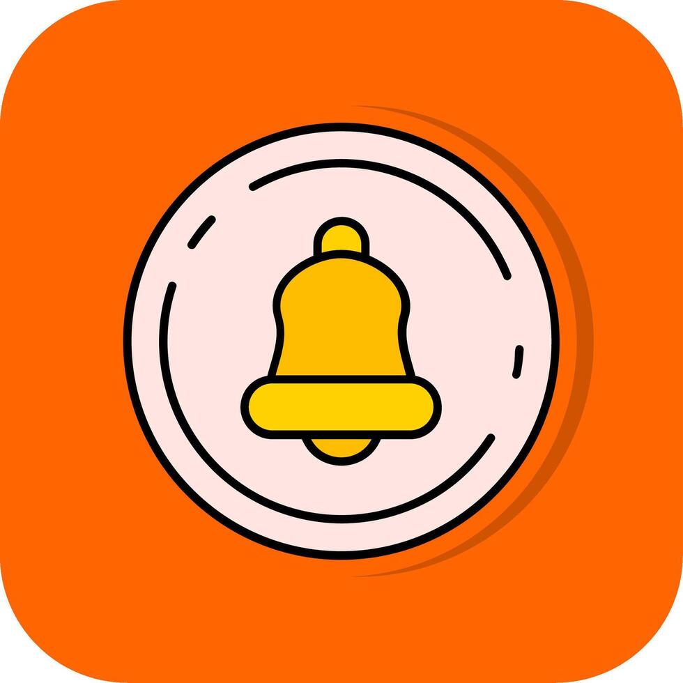 notification rempli Orange Contexte icône vecteur