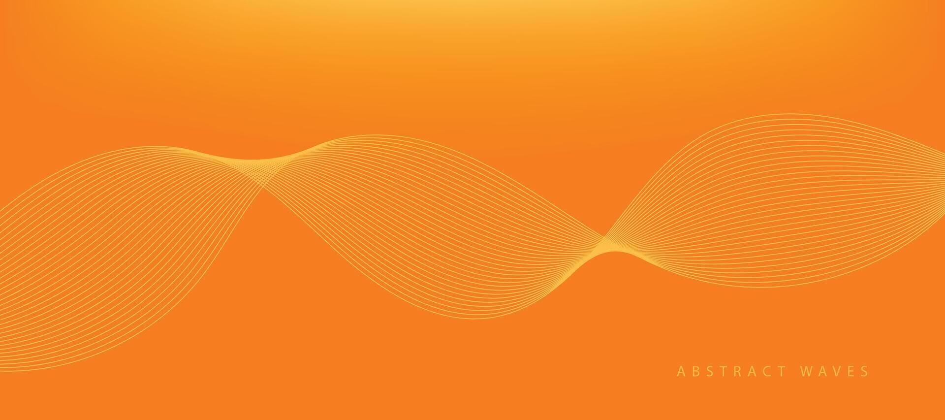 abstrait Orange pente Contexte avec vagues vecteur